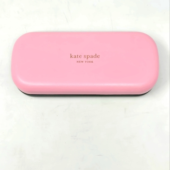 KATE SPADE EYEGLASS SUNGLASSES HARD SIDED CASE PINK & HUNTER GREEN ACCESSORIES - Picture 1 of 13
